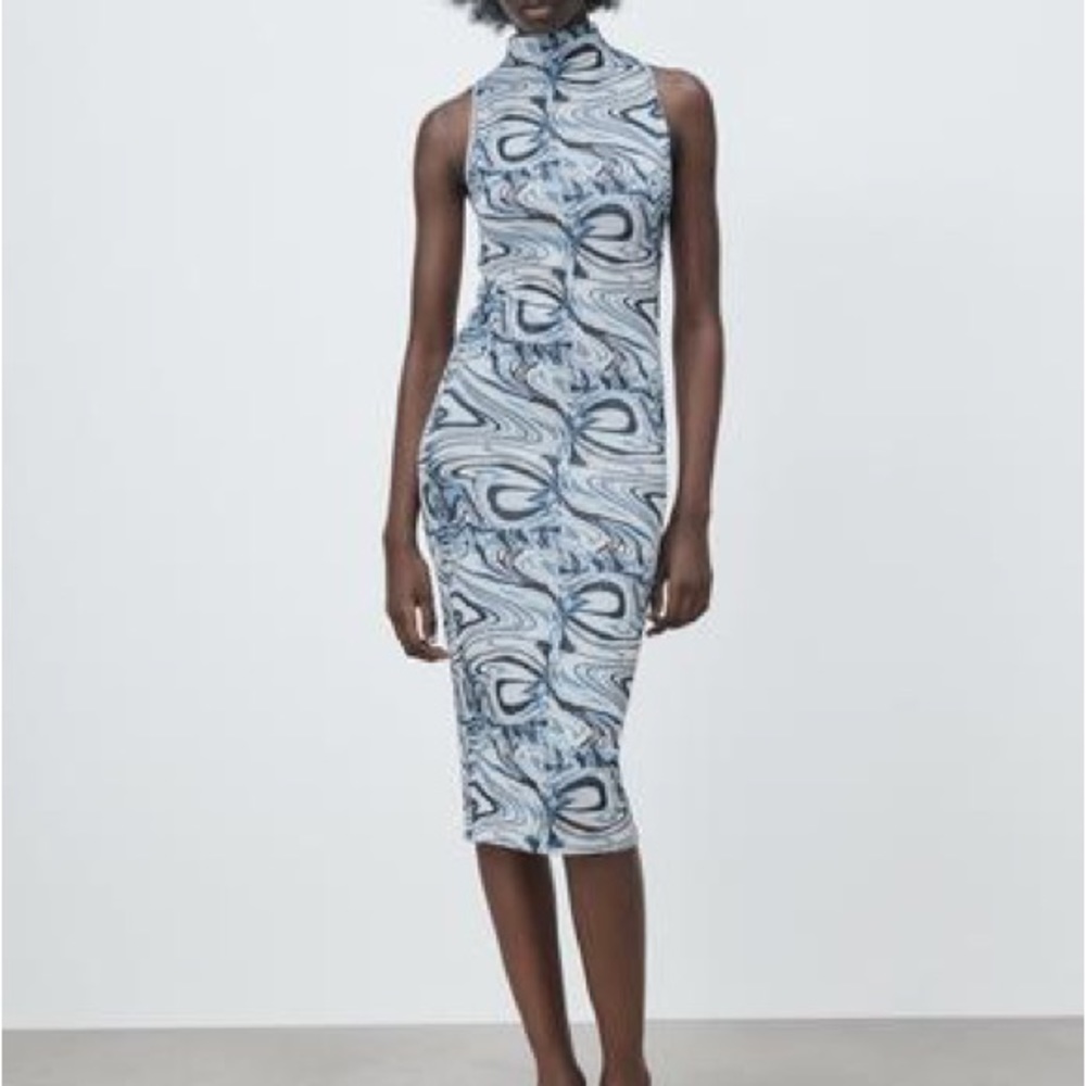 ZARA‎ JACQUARD DRESS